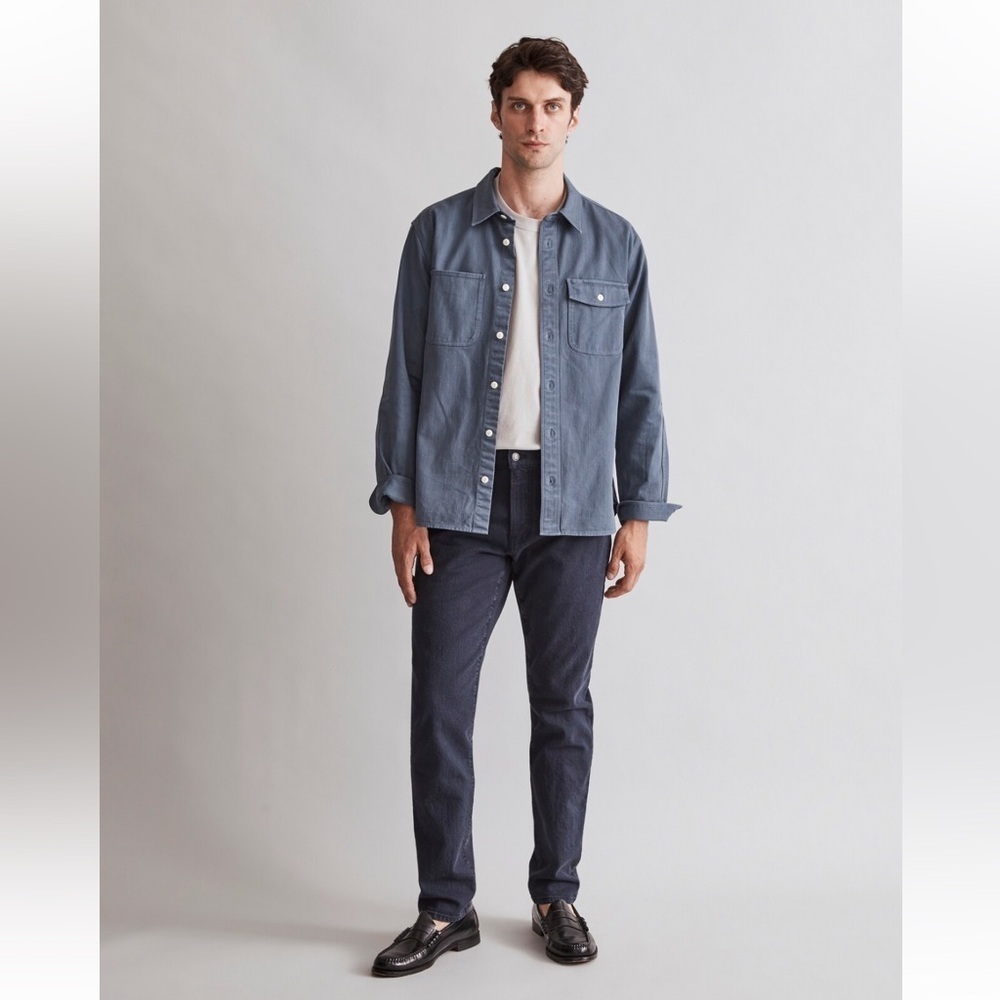 NEW Madewell Garment-Dyed Slim W38 L32 Ink Navy Blue